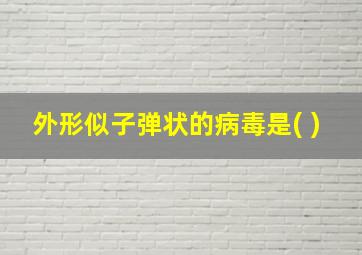 外形似子弹状的病毒是( )